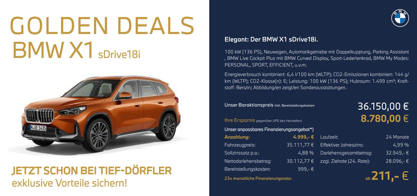 Golden Deal BMW X1